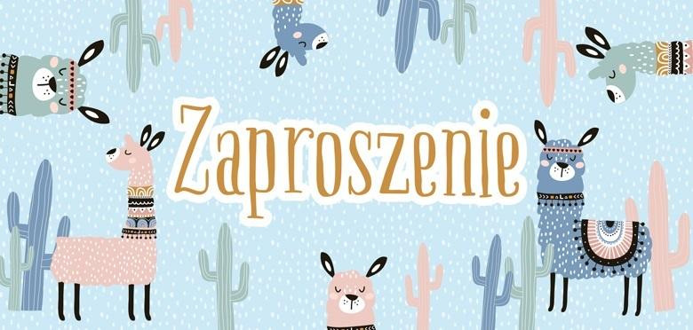 Zaproszenie Lamy kpl. 5szt Henry