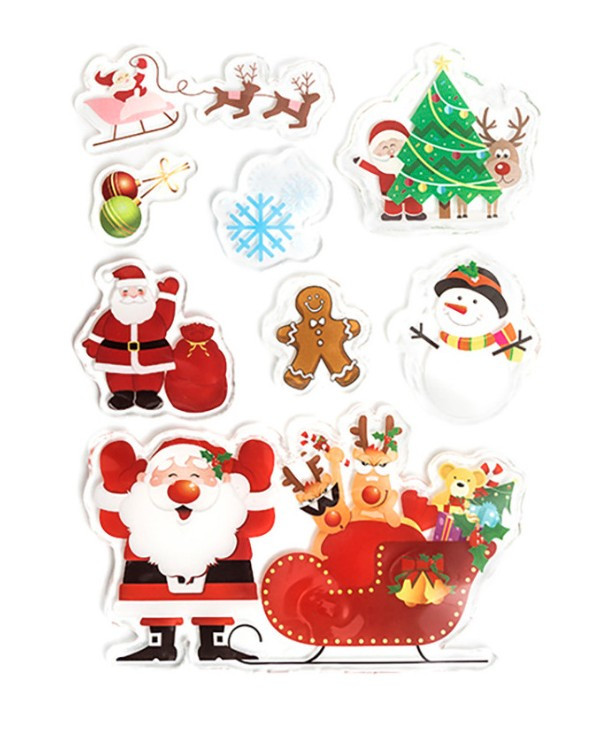 Naklejki żelowe DPNK-200- Mikołaje (8) Dalprint