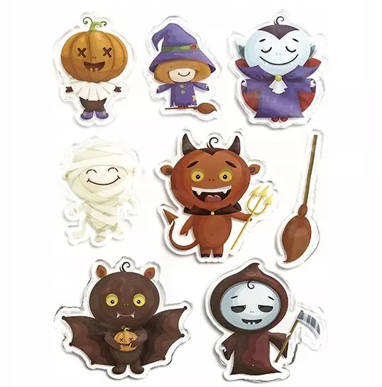 Naklejki żelowe - Halloween (8szt) DPNK-204 Dalprint
