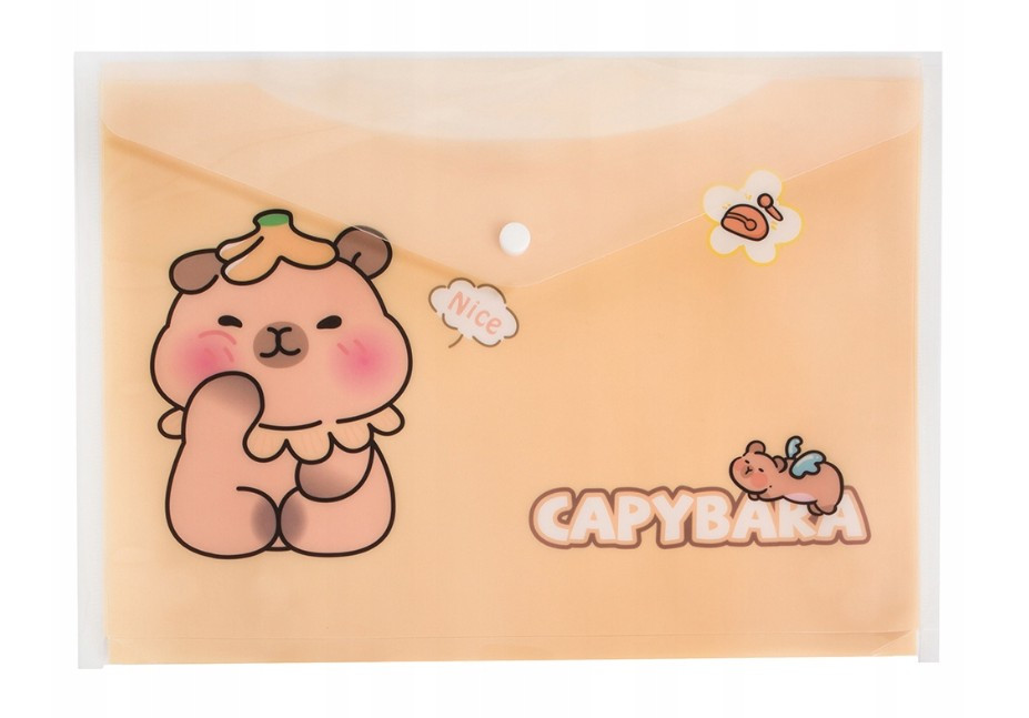 Teczka kopertowa A4 na zatrzask Kapibara beżowy DPCA-025 Dalprint