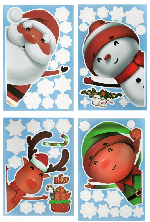 Elektrostatyczne naklejki na szybę - Jolly Christmas DPNK-287 Dalprint