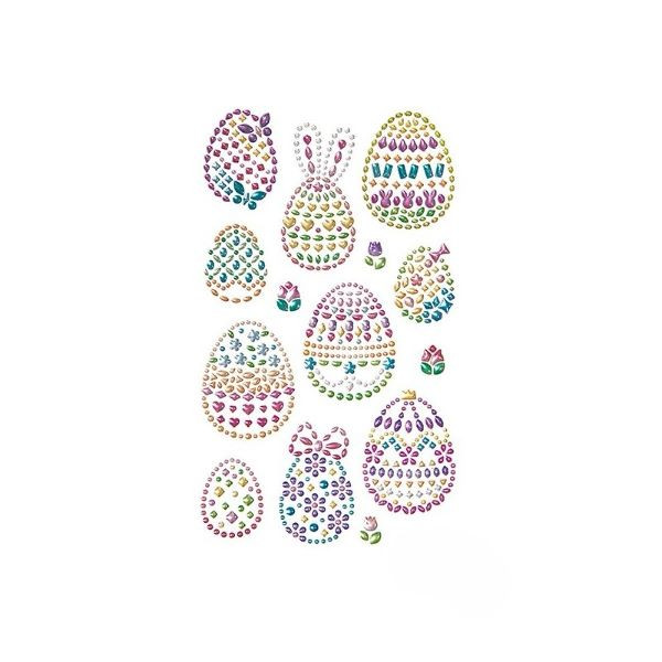 Naklejki z kryształkami - Jajka 14szt DPNK-221 Dalprint