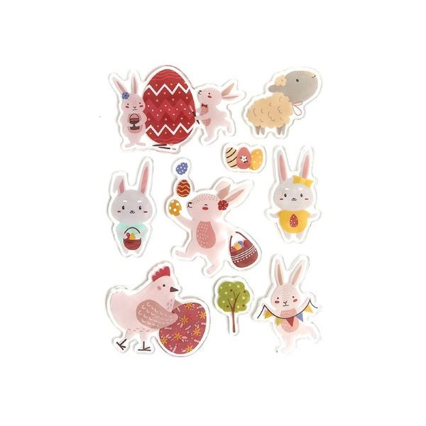 Naklejki żelowe - Wielkanoc 9szt DPNK-236 Dalprint