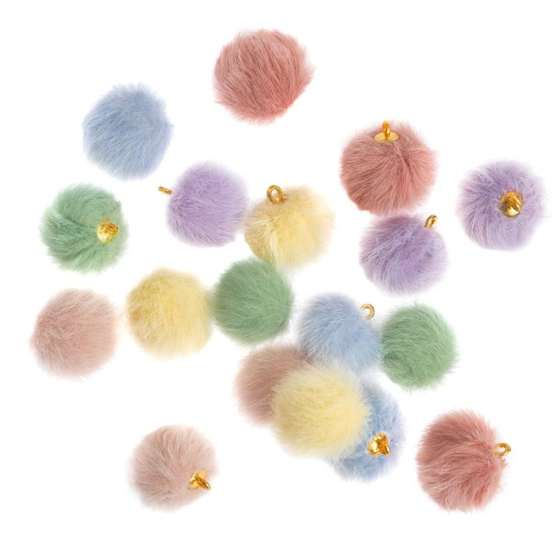 Zawieszki futerkowe 18szt - Cream Pastel GRKO-165 Dalprint