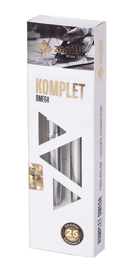 Komplet Zenith 60-pióro wieczne+długopis srebrne