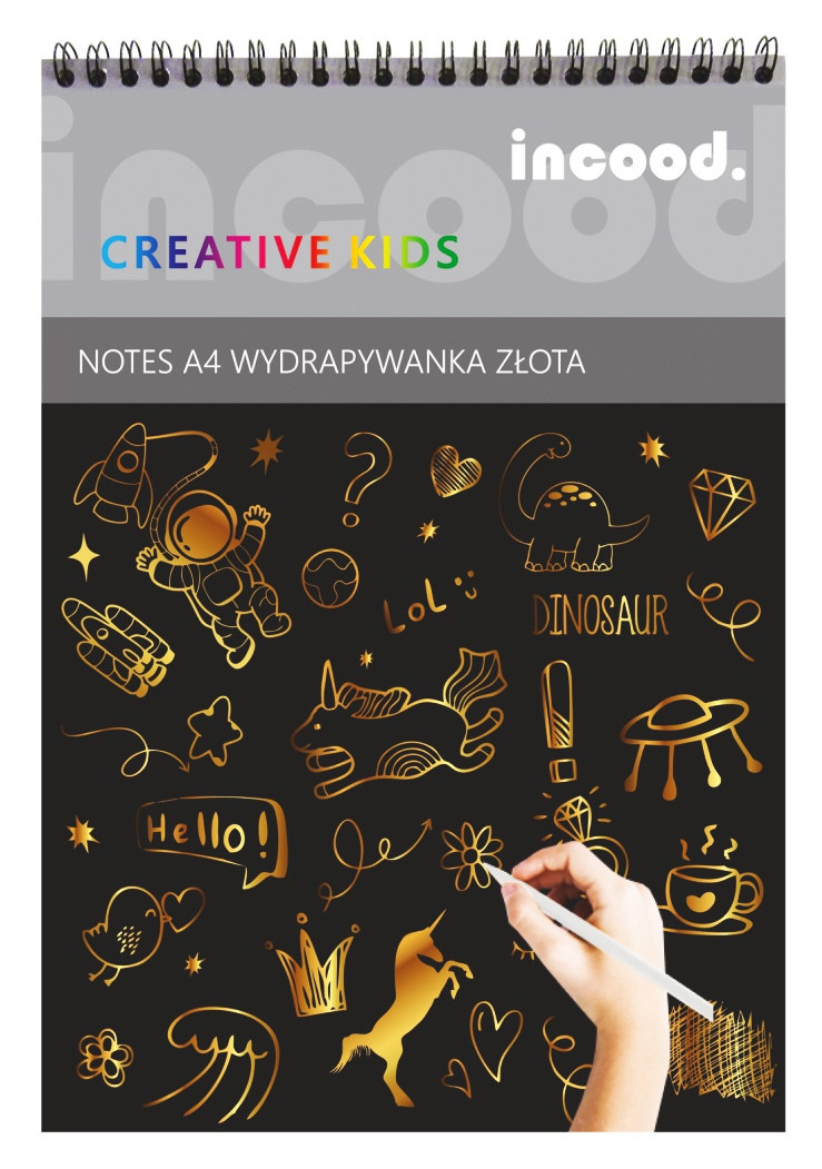 Notes A4 wydrapywanka złota 0105-0041 Incood