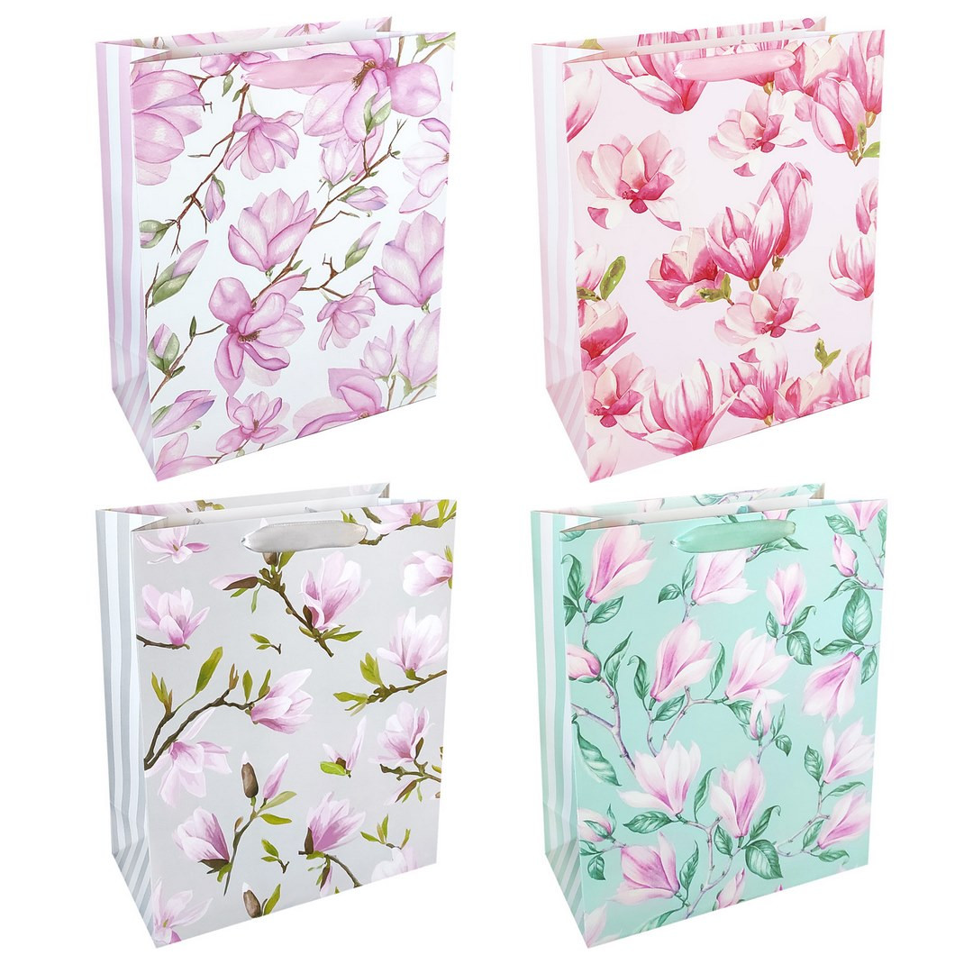 Torebka prezentowa 18x23 kwiaty magnolii 0071-0341  Incood