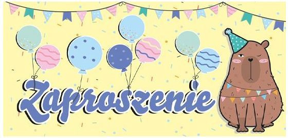 Zaproszenie Kapibara 5szt Henry