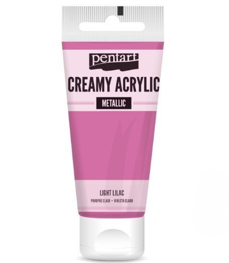 Farba akrylowa cream metaliczna Jasna Lila 60ml