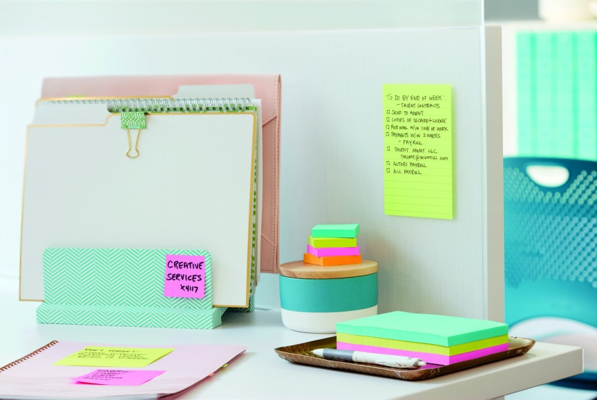 Karteczki samoprzylepne Post-it Super Sticky elektryzujący błękit 76x76mm 90k