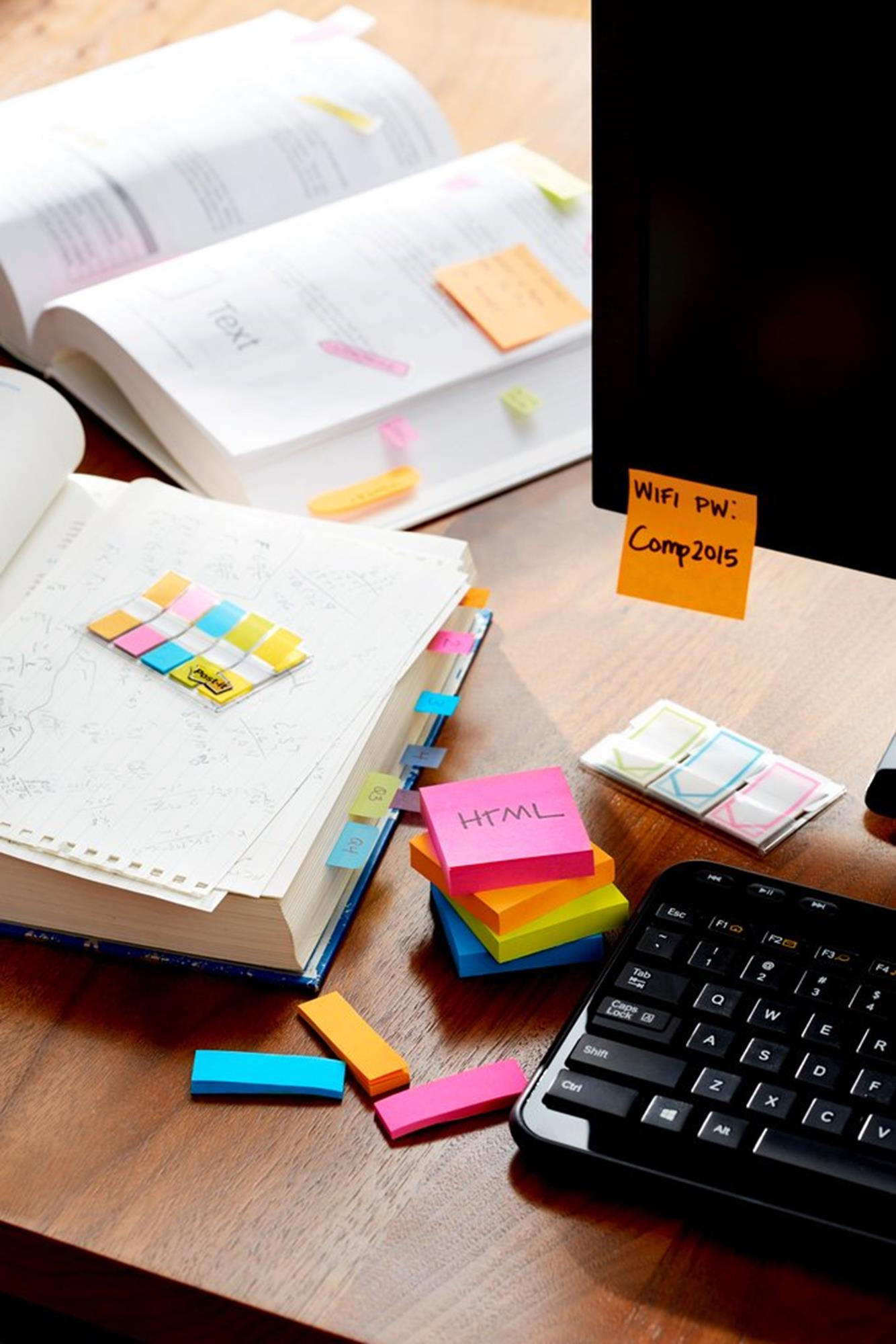 Zakładki indeksujące Post It 22,2x73mm neonowe 3x50k