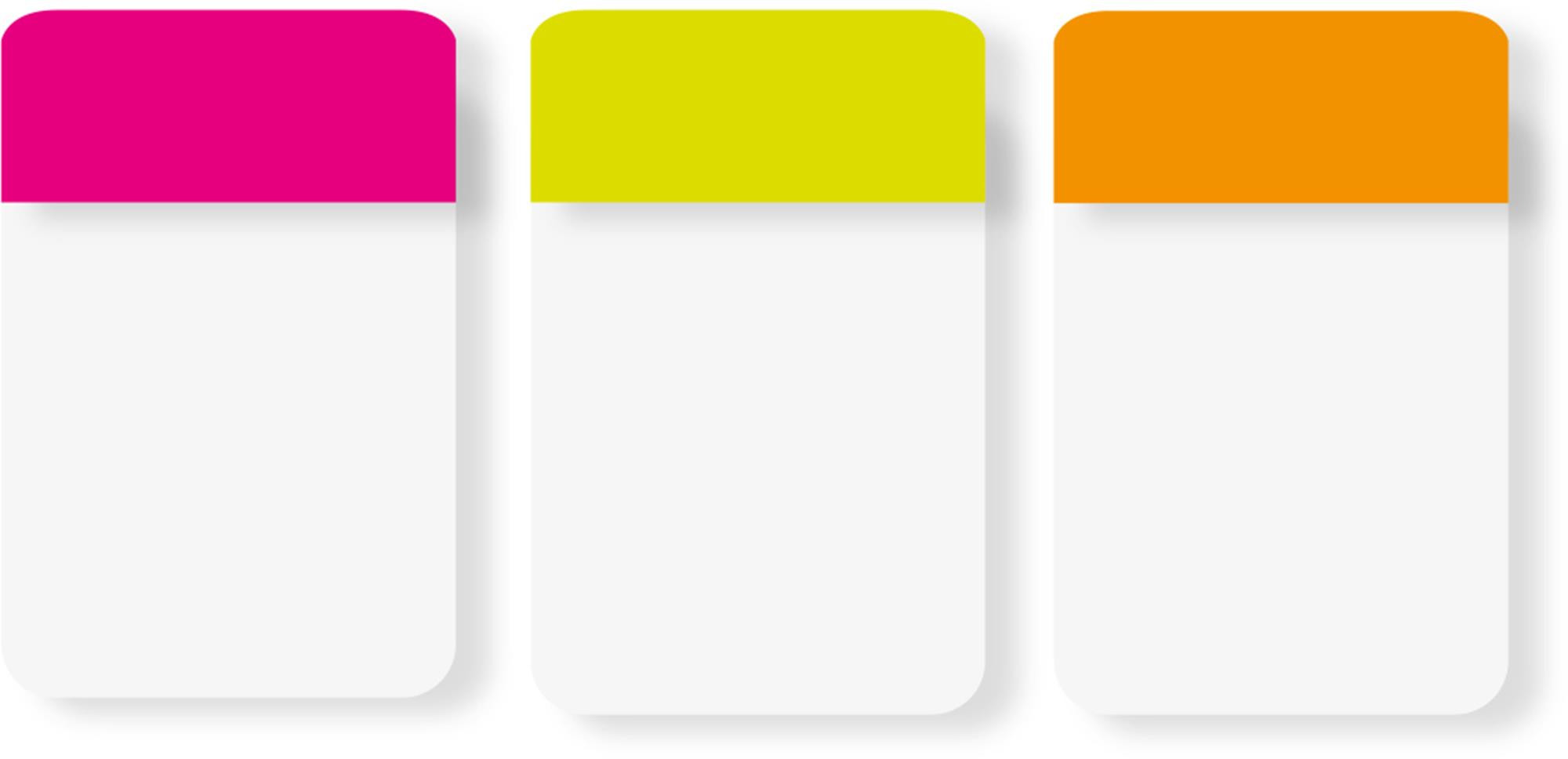 Zakładki indeksujące Post-it Strong neonowe 3kol. 25,4x38mm 3x22