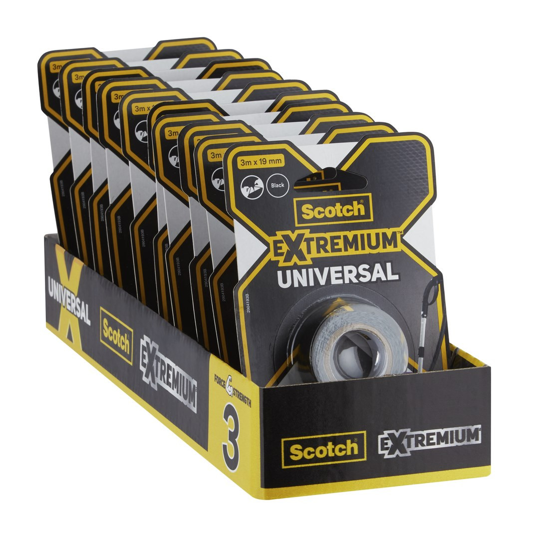 Taśma naprawcza uniwersalna 3mm x 19mm czarna Scotch