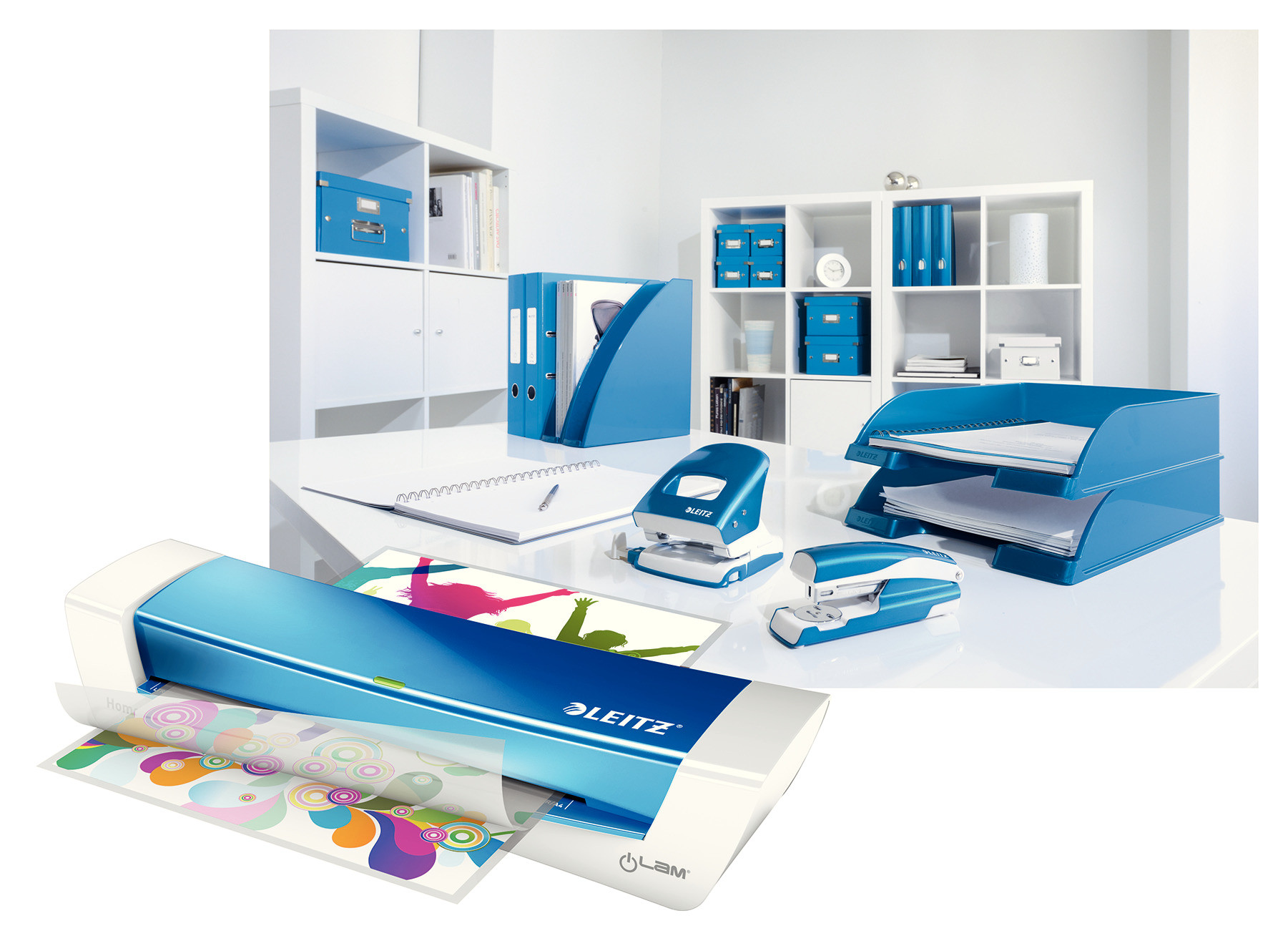 Laminator A4 Leitz iLAM Home Office metaliczny niebieski