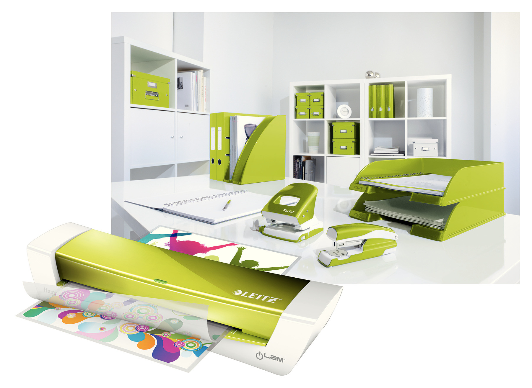 Laminator A4 Leitz iLAM Home Office metaliczny zielony