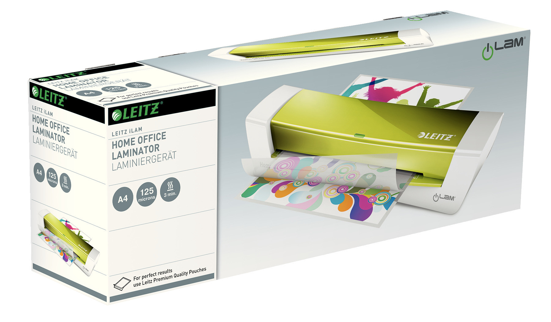 Laminator A4 Leitz iLAM Home Office metaliczny zielony