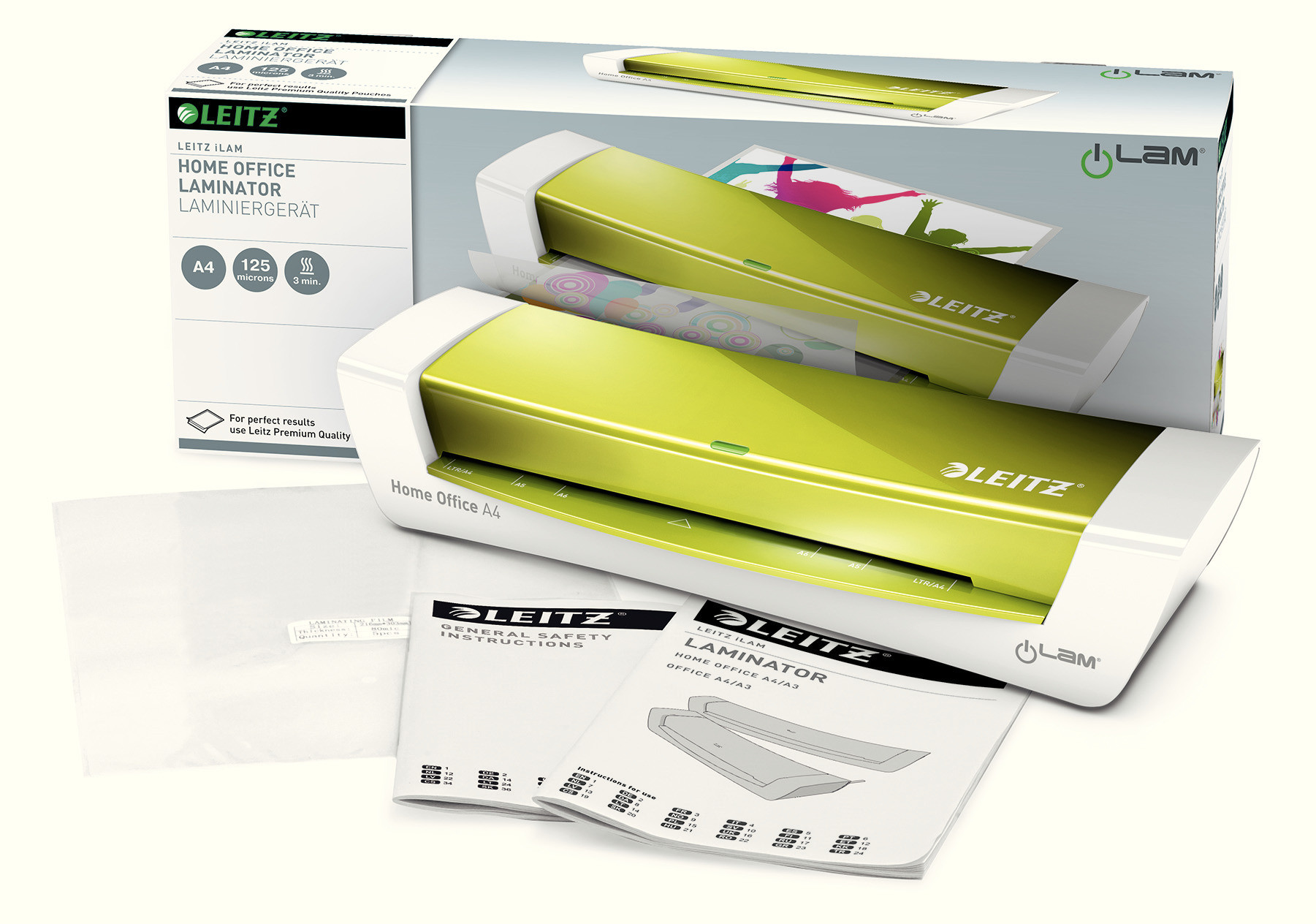 Laminator A4 Leitz iLAM Home Office metaliczny zielony