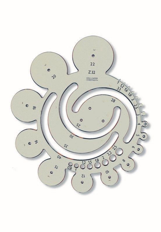 Szablon kołowy Koh-I-Noor 1-40mm