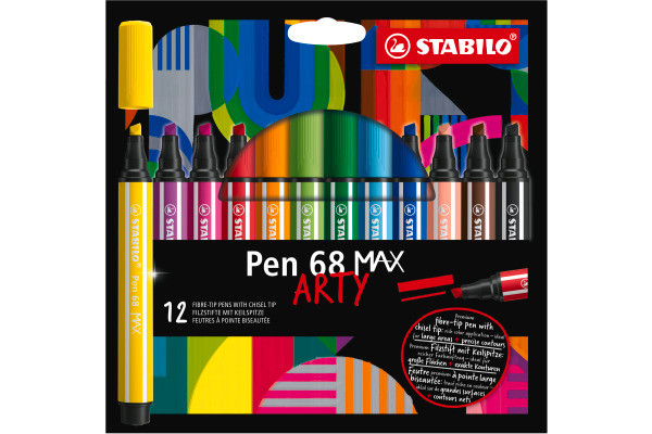 Pisaki Stabilo Pen 68 MAX etui kartonowe 12szt. Arty
