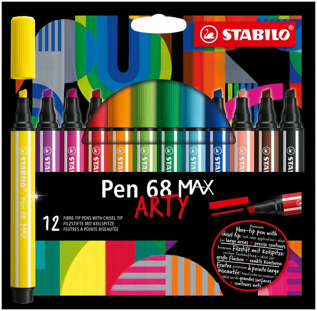 Pisaki Stabilo Pen 68 MAX etui kartonowe 24szt. Arty