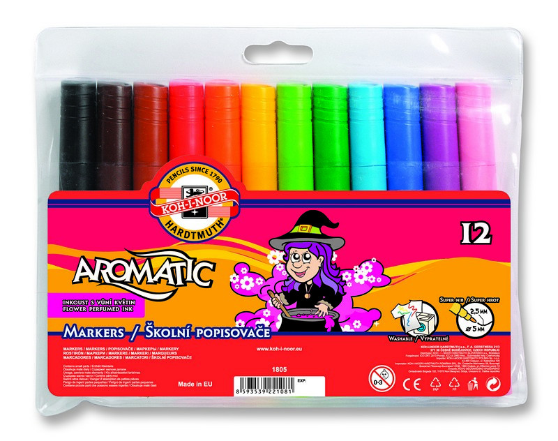 Pisaki zapachowe Koh-I-Noor 12 kolorów