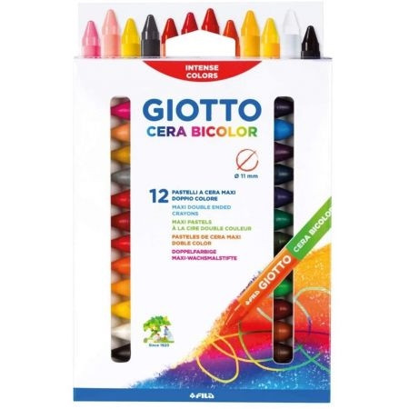 Kredki woskowe dwustronne 12szt GIOTTO CERA BICOLOR 291300 FIL