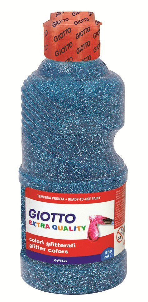 Farby tempera Giotto 250ml jasny niebieski brokat