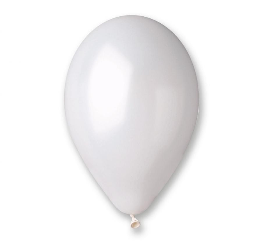 Balony metaliczne 10" perłowo-biały (100szt) GM90/29 GoDan
