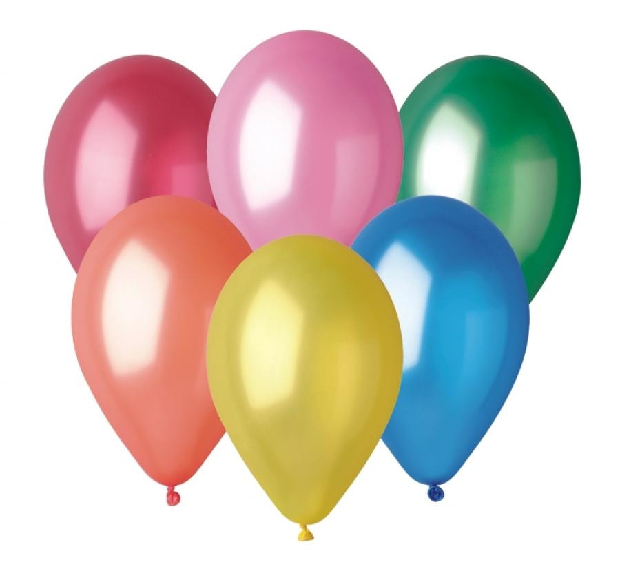 Balony mix kolorów metalizowane śr. 80cm (100szt) GoDan