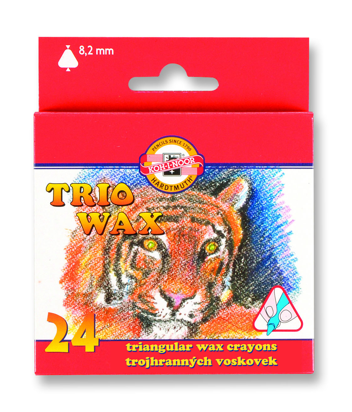Kredki woskowe Koh-I-Noor Trio Max 8,2mm 24 kolory