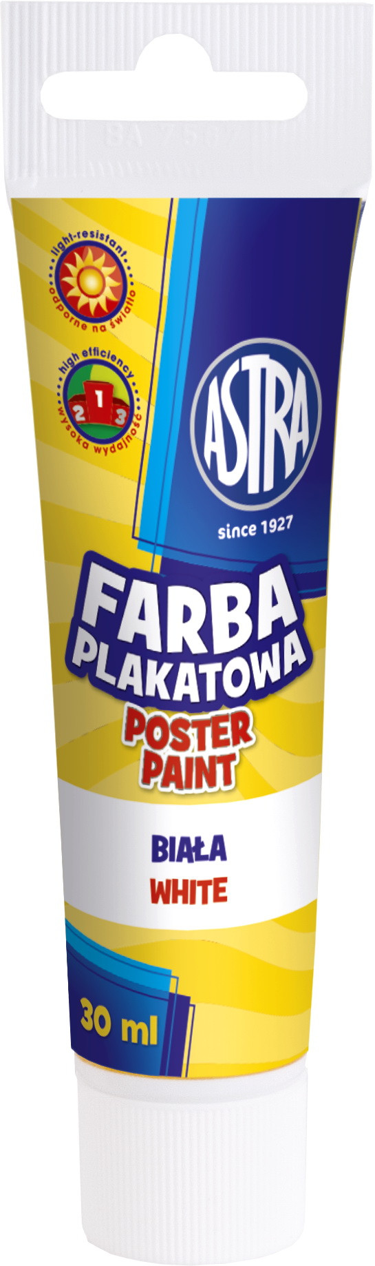 Farba plakatowa Astra tuba 30 ml biała