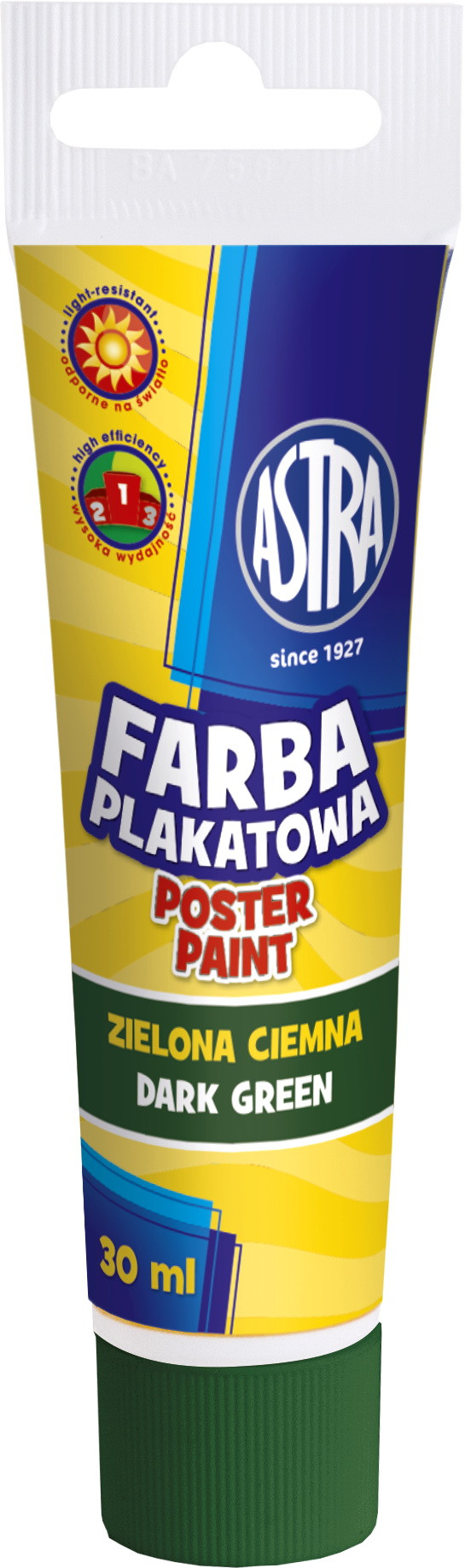 Farba plakatowa Astra tuba 30 ml zielona ciemna