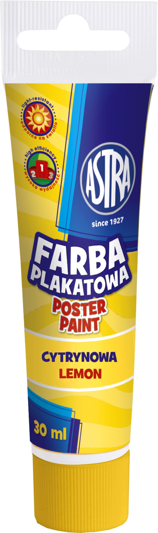 Farba plakatowa Astra tuba 30ml cytrynowa
