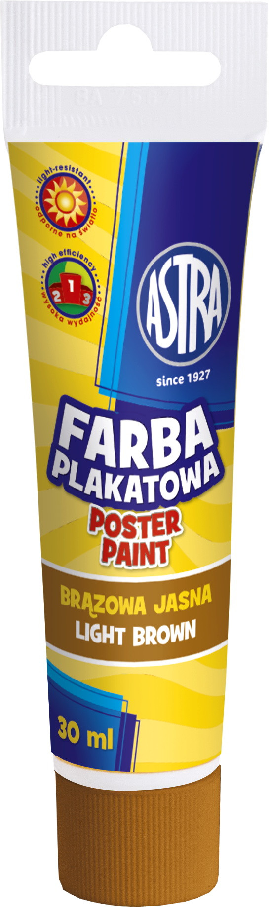 Farba plakatowa Astra tuba 30 ml brązowa jasna