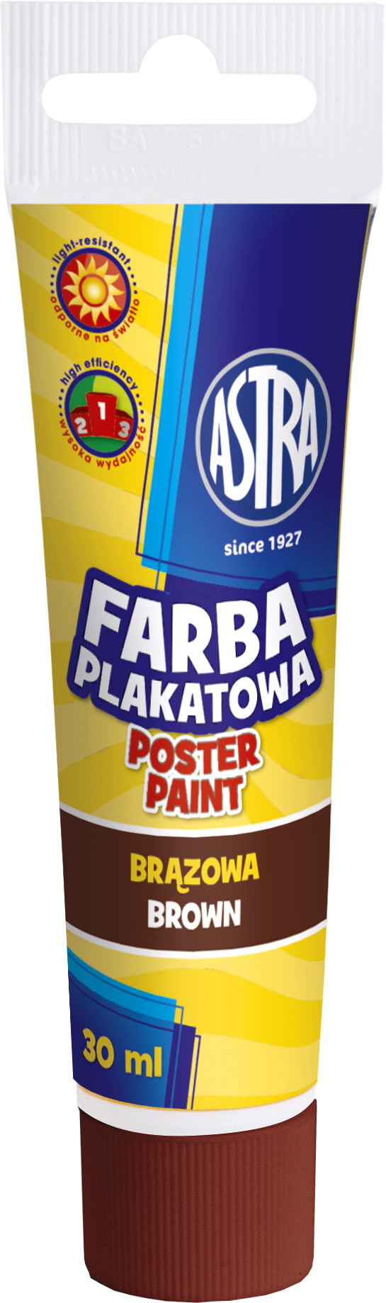 Farba plakatowa Astra tuba 30 ml brązowa