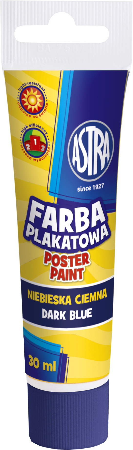 Farba plakatowa Astra tuba 30 ml niebieska ciemna