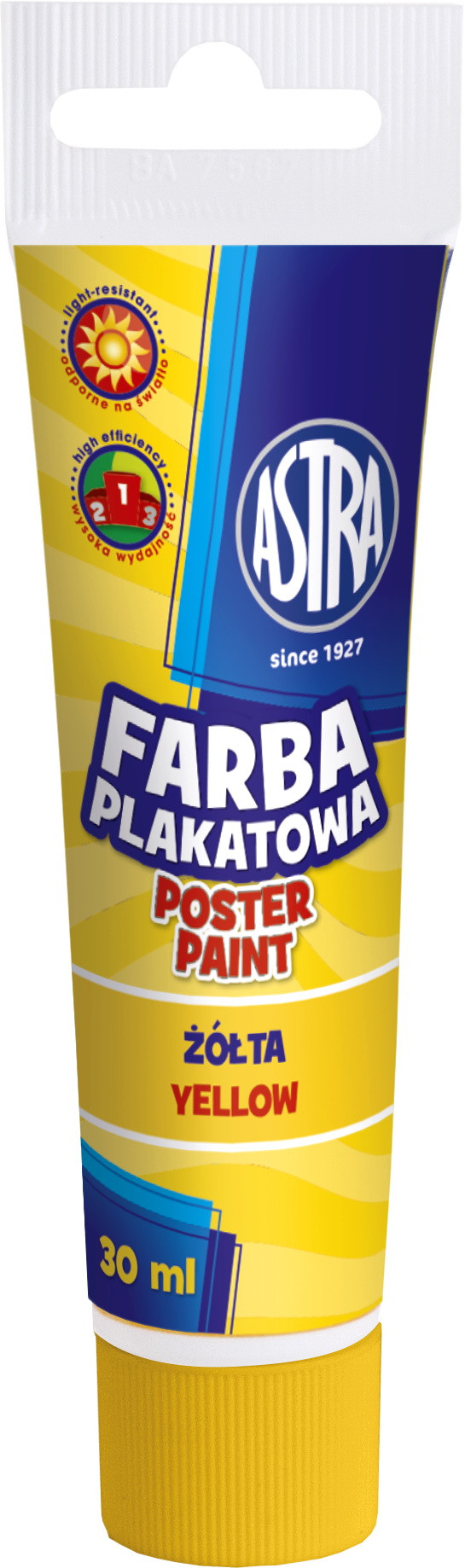 Farba plakatowa Astra tuba 30 ml żółta