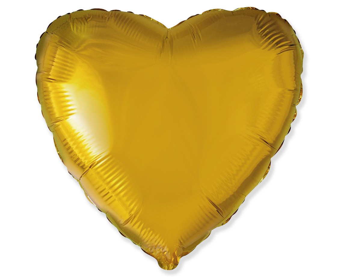 Balon foliowy 18" SERCE złote Godan B201500O