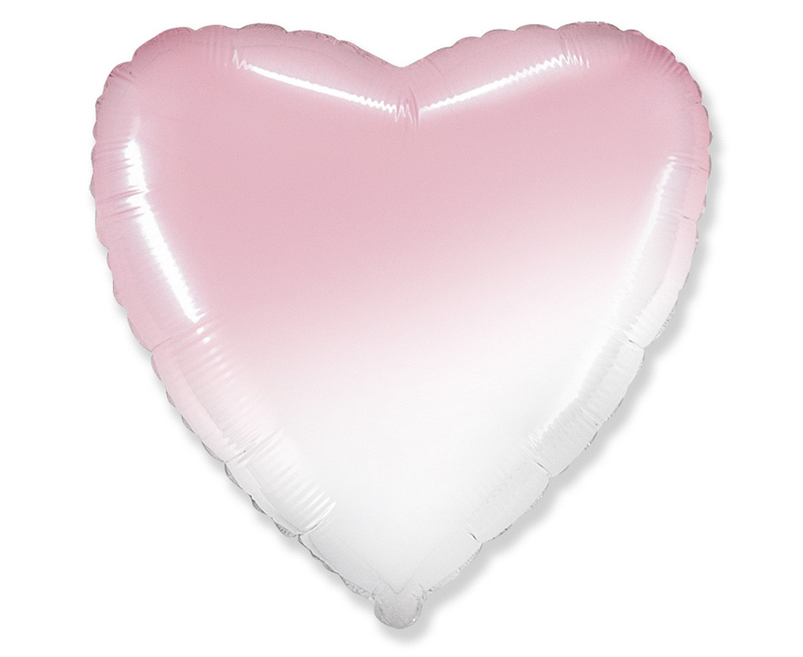 Balon foliowy 18" SERCE gradient biało-różowy Godan B201500BGRS