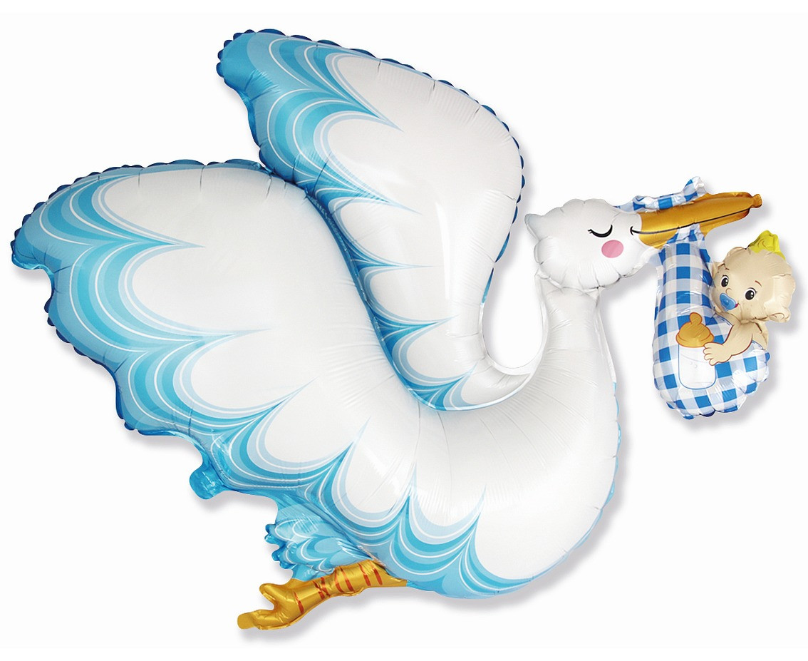 Balon foliowy FX 24 Bocian Baby Boy BABY SHOWER Godan