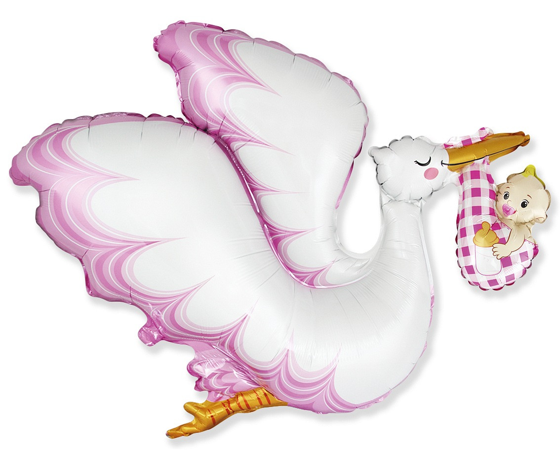 Balon foliowy FX 24 Bocian Baby Girls BABY SHOWER Godan