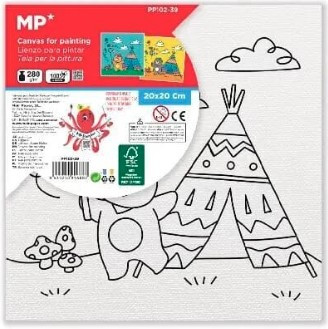 Płótno dziecięce do kolorowania 20x20cm Miś PP102-39 MP