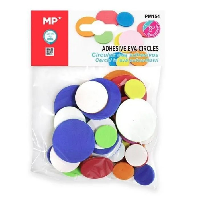 Naklejki z pianki EVA Kółka mix PM154 MP