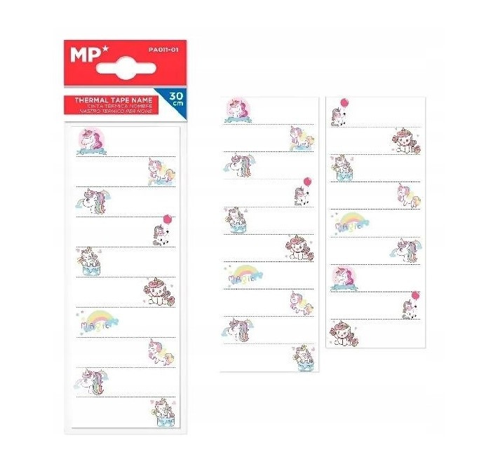 Etykiety - naprasowanki na ubrania Jednorożce MP