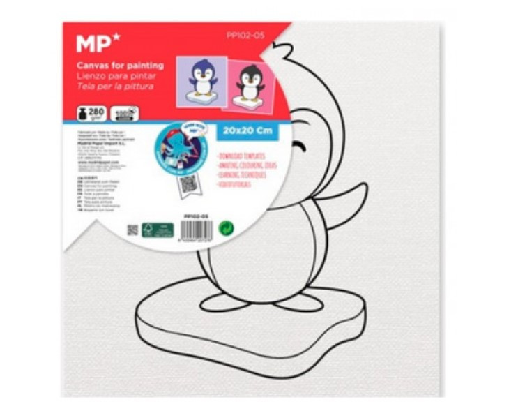 Płótno do malowania 20x20cm Pingwin MP