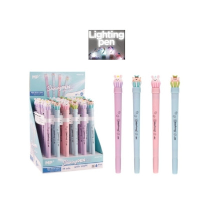 Długopis świecący 0.7mm Tęcza i Jednorożce MP