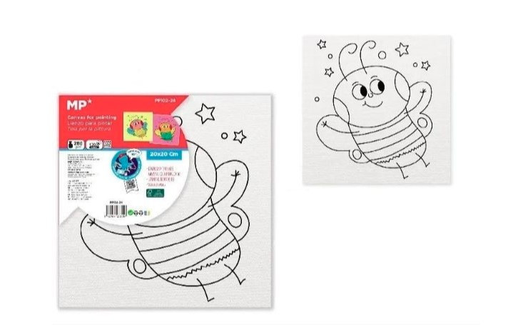 Płótno do malowania 20x20cm Pszczoła MP