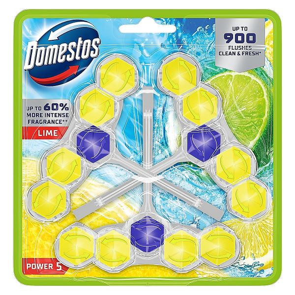 WC kostka Domestos Power 5 3x50g Lime