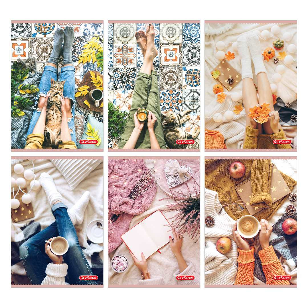 Zeszyt A5/60 w linię Flat Lay Herlitz