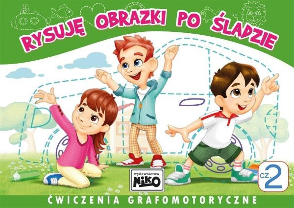 Rysuję obrazki / szlaczki po śladzie. Ćwiczenia grafomotoryczne cz. 1,2 Niko